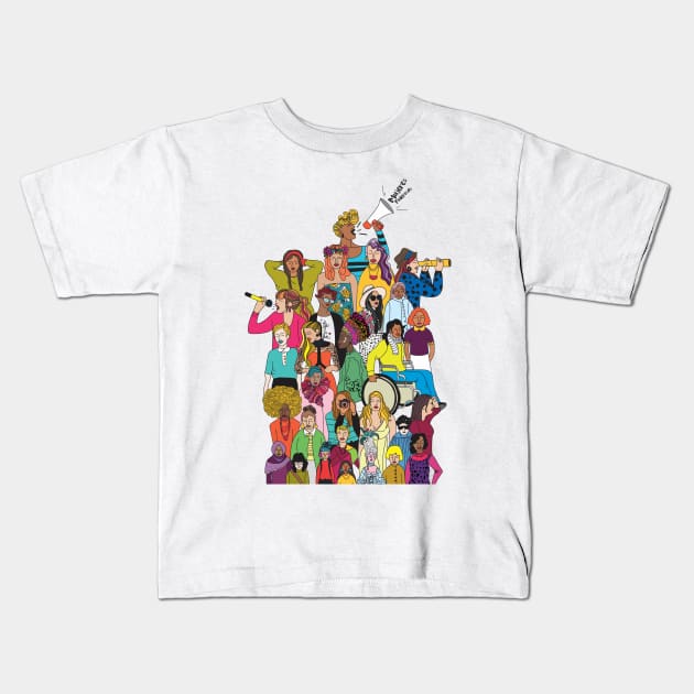 POWERFUL WOMEN COLOR Kids T-Shirt by BanannaEstudio